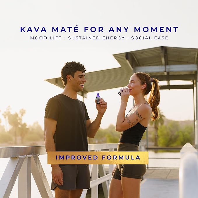 Botanic Tonics feel free Kava Mate - Natural Energy with Kava Root and Yerba Mate - Mood Boost & Sustained Energy - Improved Flavor - Pack of 12 (24 Servings) BotanicTonicsfeelfree