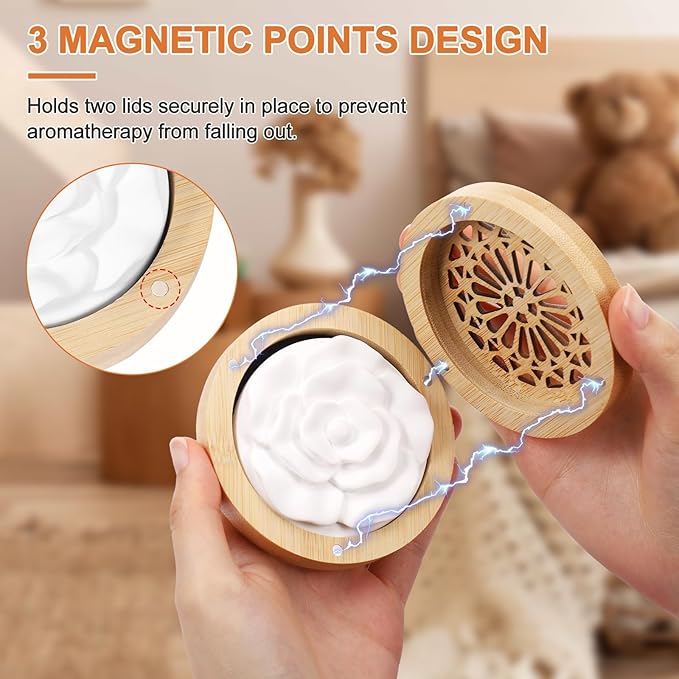 2 Pcs Essential Oil Diffuser Stone, Diffuser for Essential Oils Great for Decorating at Home, Office or Car, and Gift-Giving - Bloomnest