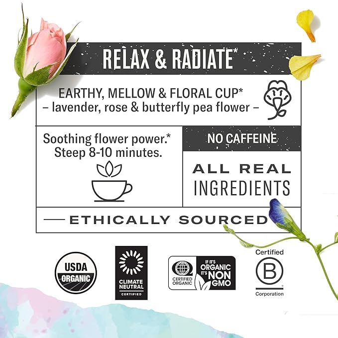 Numi Organic Damiana Relax Herbal Tea – 48 Herbal Tea Bags – Calming Damiana Blend for Gentle Relaxation Emotional Ease & Stress Relief - Bloomnest