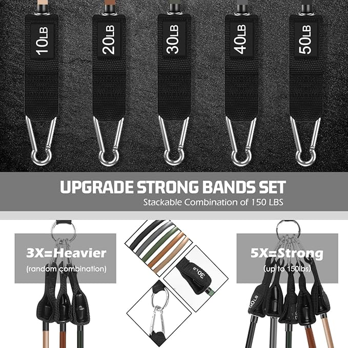 VEICK Resistance Bands, Exercise Bands, Workout Bands, Resistance Bands for Working Out with Handles for Men and Women, Exercising Bands for Fitness Weights Work Out at Home - Bloomnest