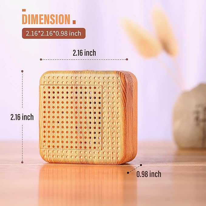Weljoy Wood Grain Portable Diffuser for Essential Oils – Car or Travel, Mini Size, Quiet, Waterless, Re-Chargeable Battery or USB (Wood Grain) - Bloomnest
