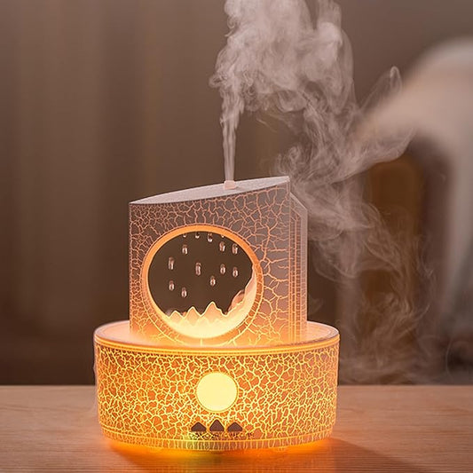 Raindrop Humidifiers for Bedroom,300ML Ultrasonic Small Humidifier, Aromatherapy Essential Oil Vaporizer, Essential Oil Diffuser with Atmosphere Light,Suitable for Bedroom, Hotel,Gym,Yoga Room - Bloomnest