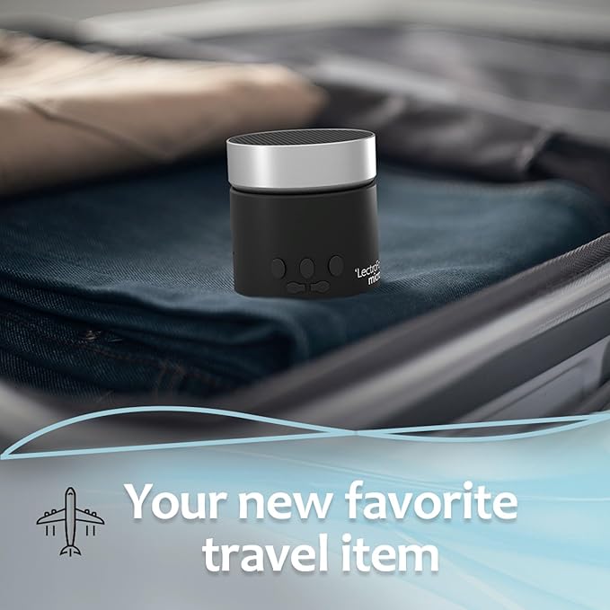 Adaptive Sound Technologies LectroFan Micro 2 - Portable Bluetooth Speaker & White Noise Machine - Compact Sound Machine for Travel - 11 Non-Looping Sounds for Sleep Support - Black - Bloomnest