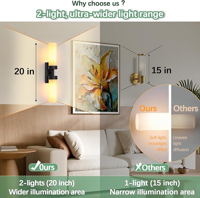 Rechargeable Wall Sconces Set of Two with Remote, Black Battery Operated Wall Sconce with Milky Glass, Sconces Wall Decor Set of 2 Wall Light Fixtures for Bedroom Bathroom Mirror Living Room - Bloomnest
