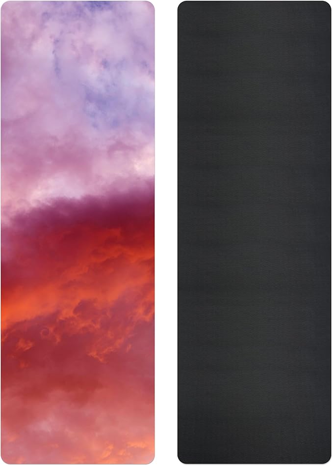 Non Slip Yoga Mat TPE Workout Mat for Men Women, Thick Workout Mat with Carrying Strap, Fitness Mats for Exercise, Yoga, Fitness, Pilates, Floor Workouts (72" x 24" x 6mm) - Bloomnest