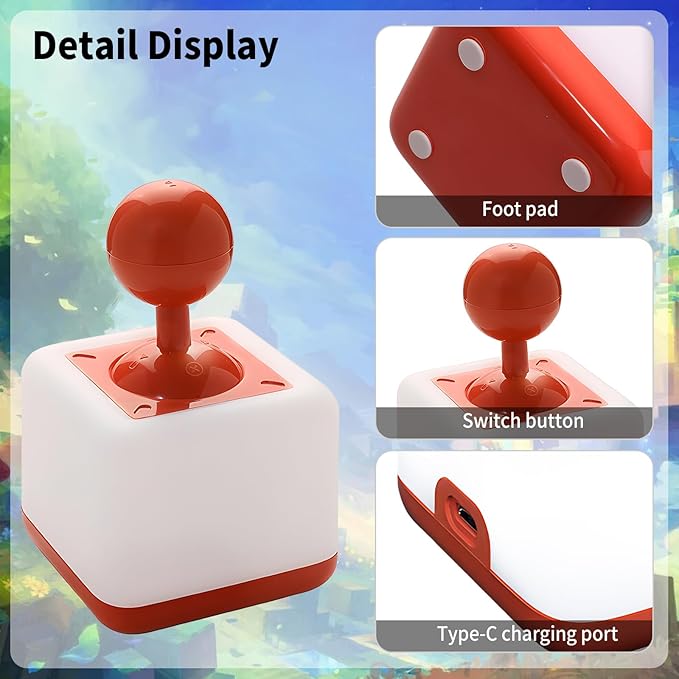 Night Light Lamp Rocker Night Light, 2-Speed Timer Bedside Night Lamp Rechargeable USB Lamp Side Table Light Night Rising Lamp LED Companion Light(Rocker Red) - Bloomnest