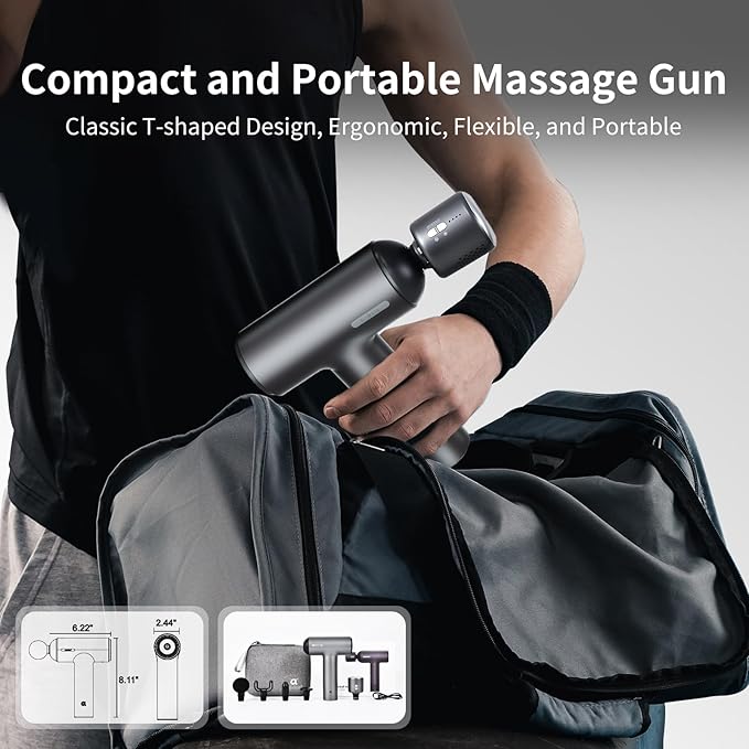 arboleaf Thermacool Massage Gun with Heat and Cold, 6 Speeds Muscle Massage Gun Deep Tissue with Case, Powerful Percussion Massager for Home Gym Office Muscle Back Pain Relief, Gift - Bloomnest