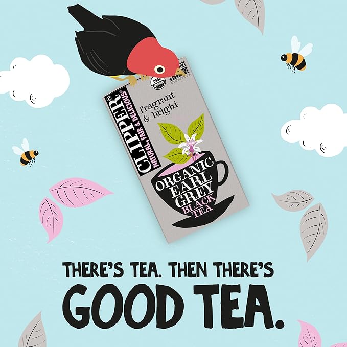 Clipper Tea Organic Earl Grey - USDA Organic, Non-GMO, Fair Trade, Sustainable Caffeinated Tea, 1 Pack, 20 Unbleached Tea Bags - Bloomnest