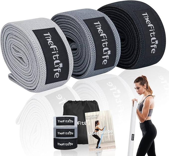 TheFitLife Resistance Exercise Bands for Women - Fabric Workout Bands for Booty, Hip, Glute, Leg, Thigh, Squat, Butt Lift Excersize and Fitness Loop Bands for Home Gym - Bloomnest