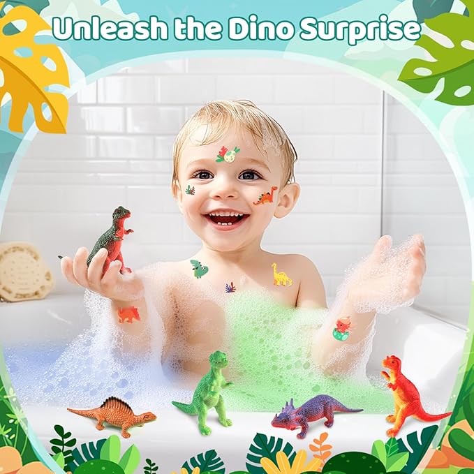Bath Bombs for Kids with Surprise Toys Inside - 9 Pack Dinosaur Bath Bombs Gift Set, Dinosaur Toys for Kids 3 4 5 6 7 8 9 Years, Stocking Stuffers for Kids, Christmas Gifts Bubble Bath Fizzes - Bloomnest