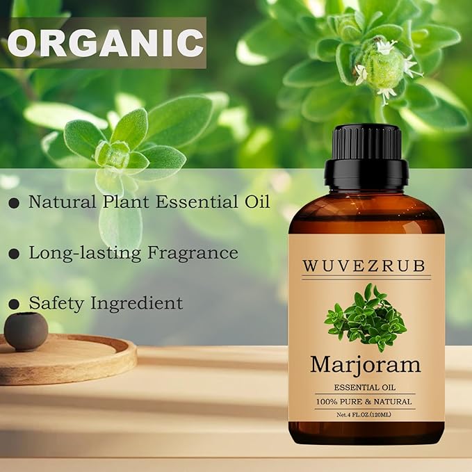 Marjoram Essential Oils, 120ML Pure and Natural Essential Oil for Aromatherapy Diffuser - Marjoram /4 Fl Oz - Bloomnest