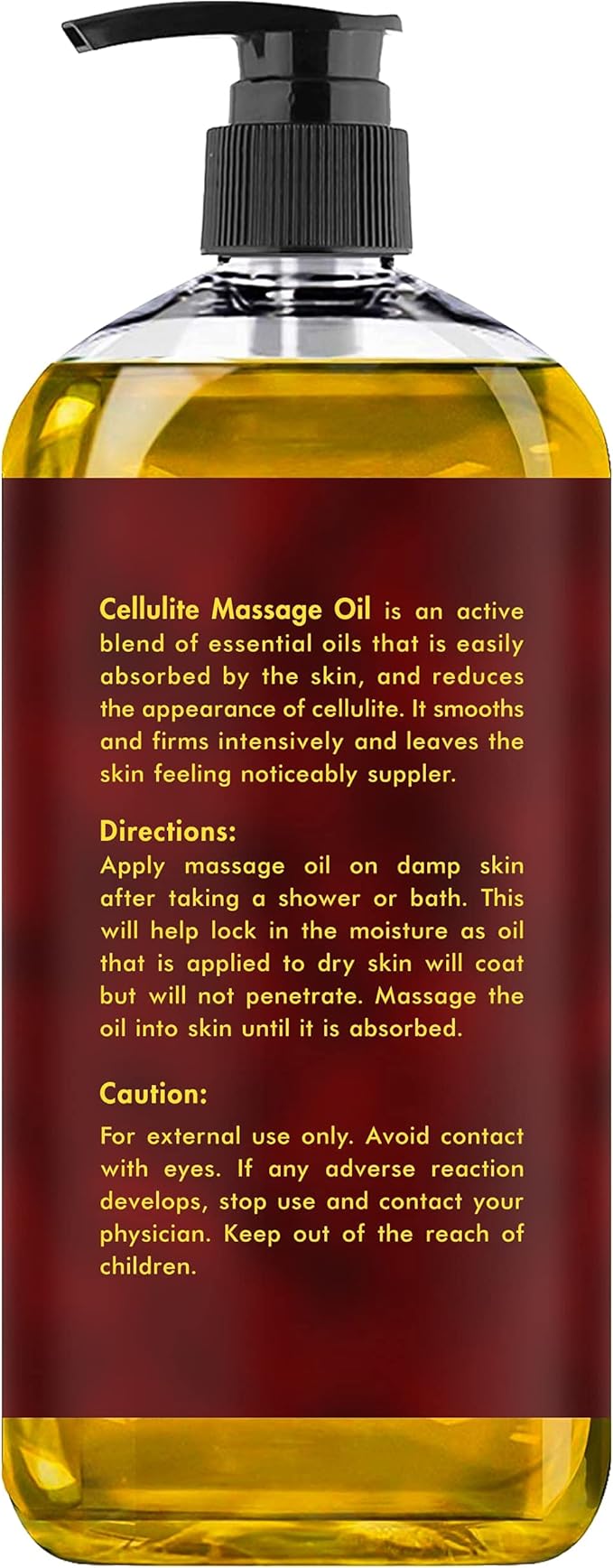 MAJESTIC PURE Cellulite Massage Oil for Massage Therapy - Refreshing, and Relaxing - Natural Oils with with Vegan Collagen & Stem Cells - for All Skin Types - Men and Women - 8 fl oz - Bloomnest