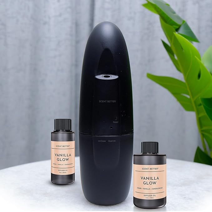 Scent Better Vanilla Glow Aroma Essential Oil Blend: an Aromatherapy Blend of Vanilla, Amber, and Sandalwood for Ultrasonic Diffusers & Nebulizers (2 Fl Oz, 60 mL) - Bloomnest