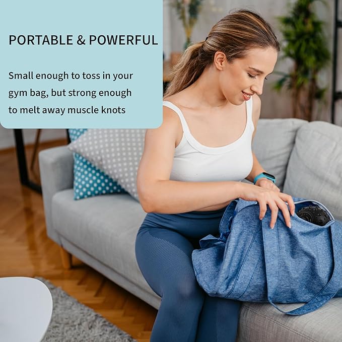 4-Speed Vibrating Massage Ball | Deep Tissue Trigger Point Therapy | Rechargeable | Compact | Quiet Operation - Bloomnest