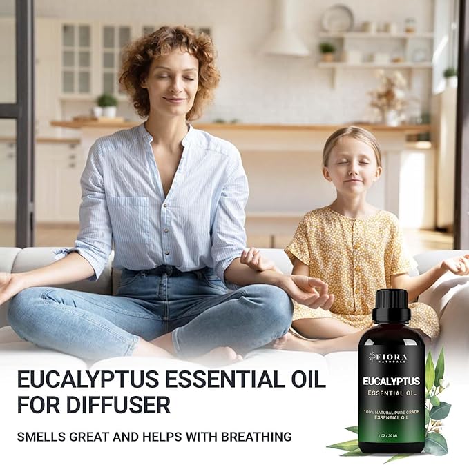 Eucalyptus Essential Oil - 100% Pure Eucalyptus Oil for Diffuser, Humidifier, Sinus, Cold, and Aromatherapy - Natural Oil for Skin, Hair, Scalp and Massage - Bloomnest