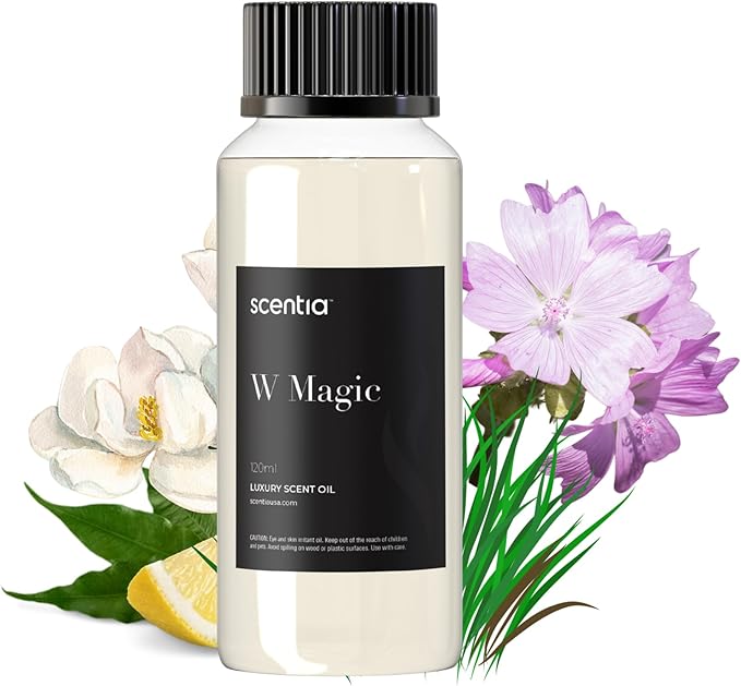 Scentia W Magic Hotel Diffuser Oil - 120 mL 4.06 fl oz - Aromatherapy Fragrance Inspired by 5-Star Hotels | Notes of Bergamot, Lemongrass, Jasmine - Bloomnest