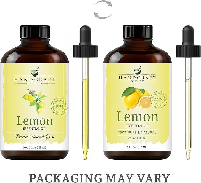 Handcraft Blends Lemon Essential Oil – Huge 4 Fl Oz – 100% Pure and Natural – Premium Grade Essential Oil for Diffuser and Aromatherapy, Skin, Massage, Candle and Soap Making Fragrance - Bloomnest