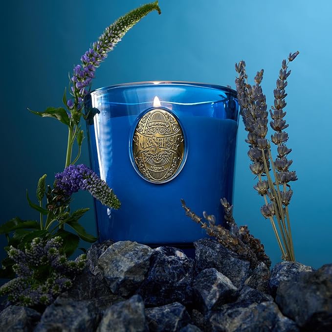 M&SENSE Natural Strong Summer Soy Candle | Summer's Night & Blue | 9.2 oz, 50H Burn Time | Luxury Scented Candle for Relaxation, Gifting, Home Décor | Ideal for Bedroom, Office, Party Ambiance - Bloomnest