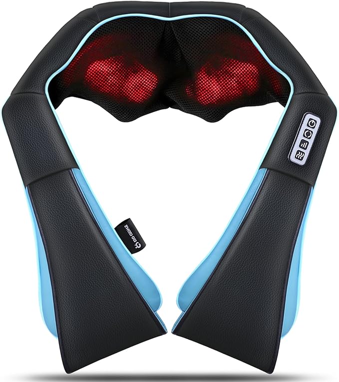 Mo Cuishle Shiatsu Back Shoulder and Neck Massager with Heat, Electric Deep Tissue 4D Kneading Massage, Best Gifts for Women Men Mom Dad, Fathers Day, Mothers Day, Christmas Gifts - Bloomnest