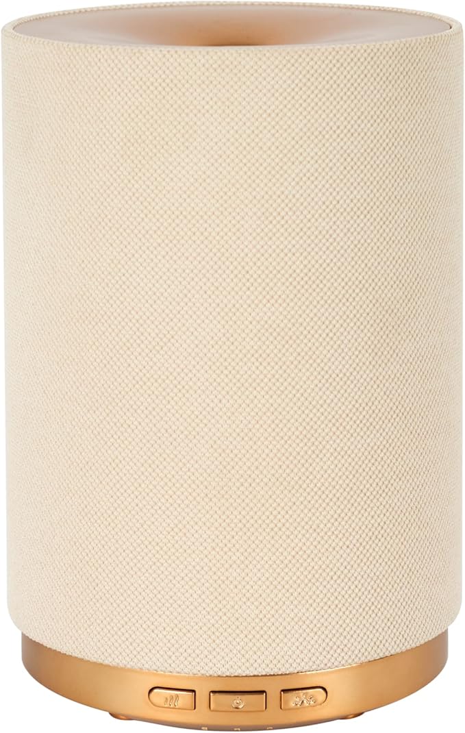 Fabric Essential Oil Diffuser, 110ml Aroma Diffuser with Night Light, 2 Mist Modes, 3 Light Settings, 4 Timer Modes, Auto Shut-Off, for Home Office Bedroom Decor - Bloomnest
