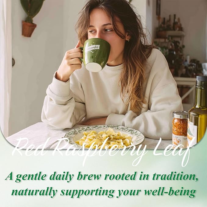 WT WEETEE Red Raspberry Leaf Tea Bags, 60 Count Corn Fibre, Pure Cut & Sifted Raspberry Leaves, No Sugar, No Caffeine, Natural Pregnancy Tea - Bloomnest