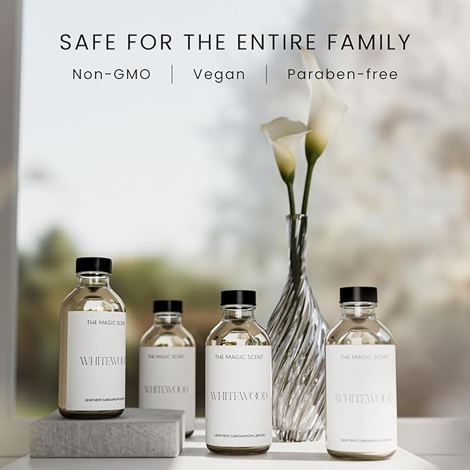 The Magic Scent Whitewood Diffuser Oil - Hotel & Home Luxury Scents Inspired by 1 Hotel Miami Beach, Compare to My Way Diffuser Oil Scents for Home, Designed for Use in All Diffusers - 4 fl oz, 120 mL - Bloomnest