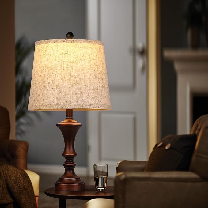 Retro Table Lamps Set of 2 Nightstand Lamp for Bedroom Vintage Rustic Table Lamps for Living Room Traditional Nightstand Bedside Lamps Bulb NOT Included - Bloomnest