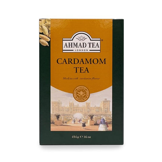 Ahmad Tea Black Tea, Cardamom Loose Leaf, 454g - Caffeinated & Sugar-Free - Bloomnest