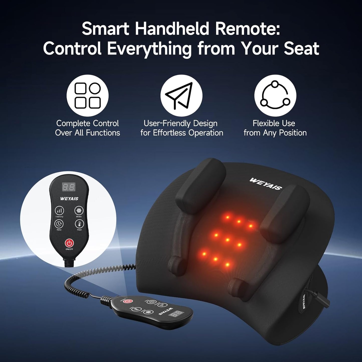 Neck Massager Pillow, Neck and Shoulder Relaxer with Heat, 3 Modes and Strengths, Neck Massager for Pain Relief Deep Tissue, Remote Control, Black