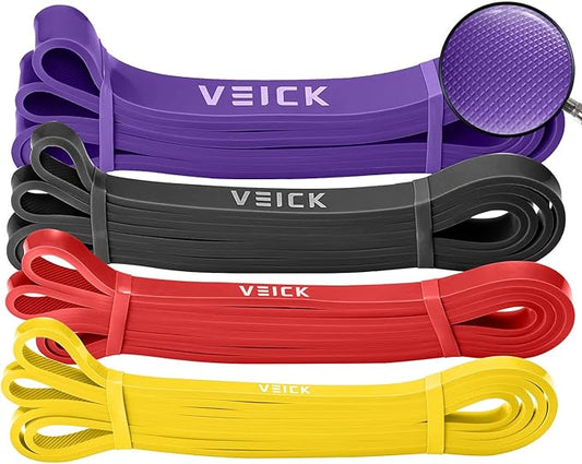 VEICK Resistance Bands for Working Out, Exercise Bands, Workout Bands, Pull Up Assistance Bands, Long Heavy Stretch Bands Set for Men and Women, Power Weight Gym at Home Fitness Equipment - Bloomnest