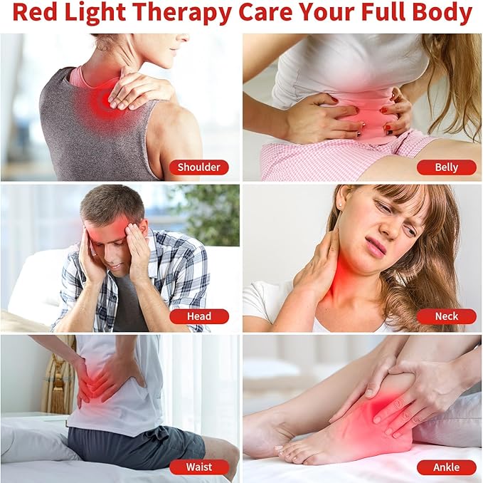Cholas Red Light Therapy for Face Body, 5 Heads Red Infrared Light Therapy Devices with Stand, 5 Levels Adjustable Brightness 660nm and 850nm Near Infrared Light for Full Body, Muscle Gift for Women Cholas