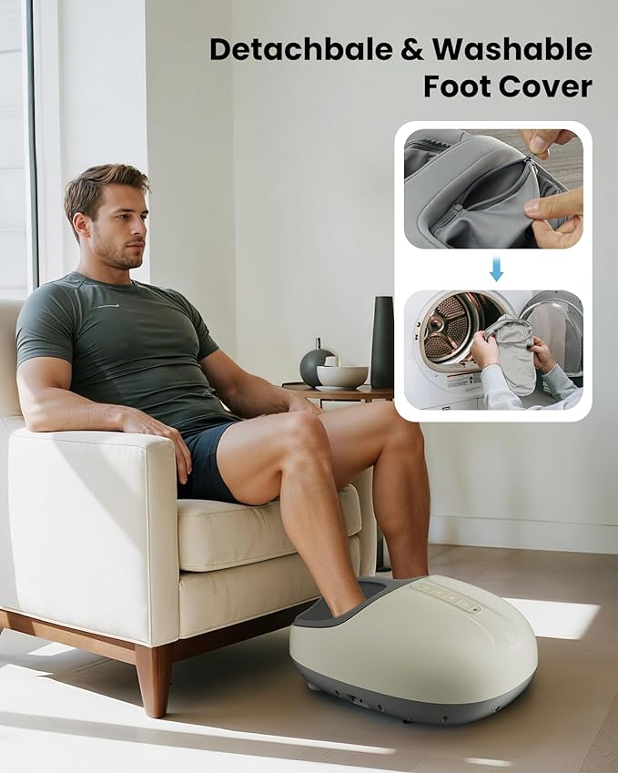 COMFIER FSA Eligible Shiatsu Foot Massager with Heat,Compression, Kneading & Rolling, HSA Electric Feet Massager for Plantar Fasciitis, Foot Warmer Gifts for Mom & Dad,Size Up to 15" - Bloomnest