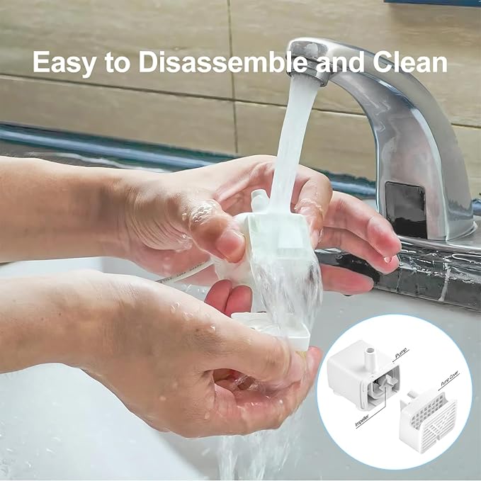 Cat Water Fountain Ultra Quiet Replacement Pump JY830 Compatible with Stainless Steel Cat & Dog Drinking Fountains,Automatic Pet Water Fountain Water Pump (JY830) - Bloomnest