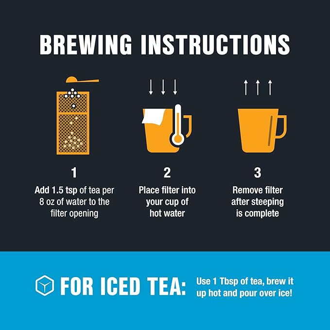 Tiesta Tea Loose Leaf Filters for Brewing, Disposable Infuser for Hot & Iced Drinks, Easy-Fill Steeper, Unbleached Paper, Single-Cup Infuser for Loose Leaves, 100 Empty Bags (6 pack) - Bloomnest
