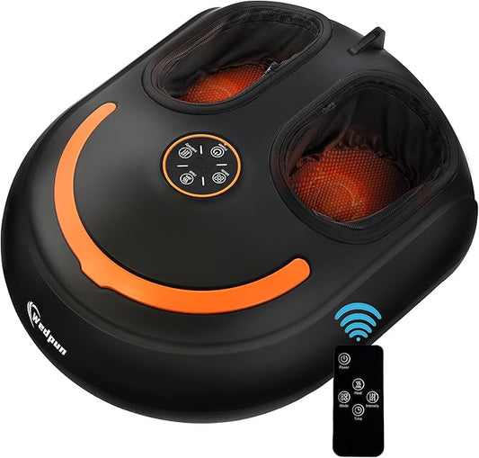 Foot Massager with Heat Shiatsu Foot Massager with Remote Deep Kneading Relief for Tired Electric Feet Massage Machine for Home and Office Gifts for Mom Dad Black - Bloomnest