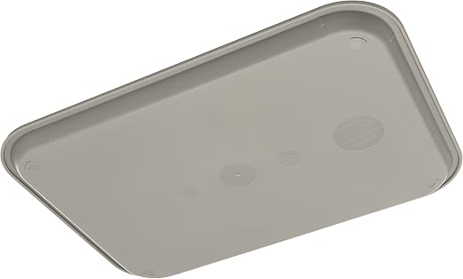 Carlisle FoodService Products Cafe Fast Food Cafeteria Tray with Patterned Surface for Cafeterias, Fast Food, And Dining Room, Plastic, 16.31 X 12.06 X 0.7 Inches, Gray, (Pack of 24) - Bloomnest