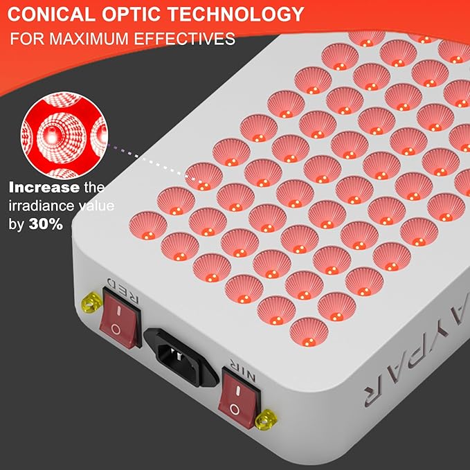 LED Red Light Therapy for Body Infrared Light Therapy Red Light Panel Red Light Therapy Device Red Light Therapy for Face, White REDLIGHTTHERAPY