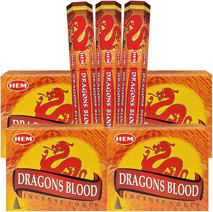Dragon's Blood Incense Sticks and Cone Incense Holder Variety Pack Bundle insence insense insienso TRUMIRI
