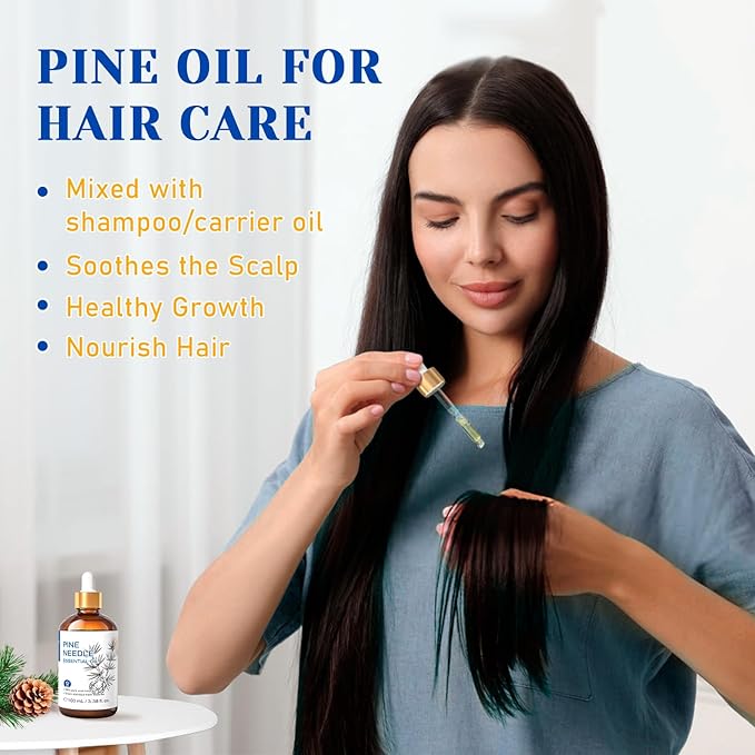 HIQILI 100ML Pine Essential Oil,100% Pure Natural Premium Quality, for Diffuser Skin Candle Making - 3.38 Fl Oz - Bloomnest