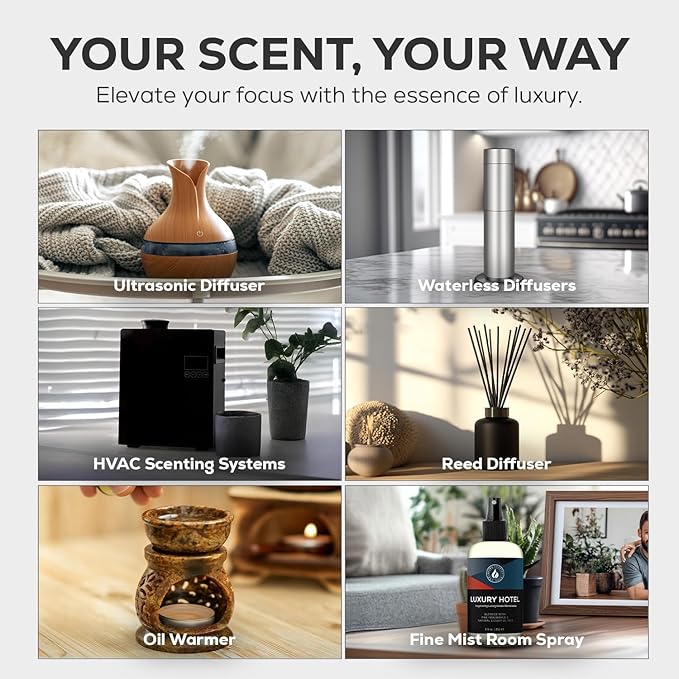 Aroma Country Luxury Hotel Diffuser Oil Scent Oil for Diffuser & Air Fresheners for Home - Essential Oil Diffuser Refill, Home Fragrance Collection with Gardenia & Amber (1 Fl. Oz) AromaCountry