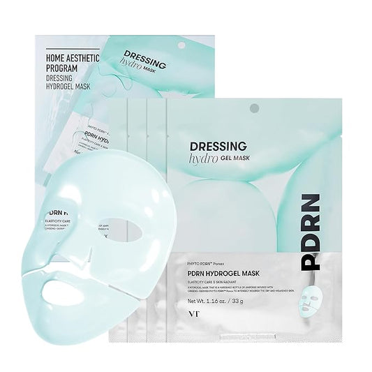 VT COSMETICS PDRN Hydrogel Mask(33gx4ea), Intensive Nourishing & Rejuvenating Overnight Mask, Skin Repair, Elasticity Boost, Hydrating & Plumping, Korean Skincare - Bloomnest