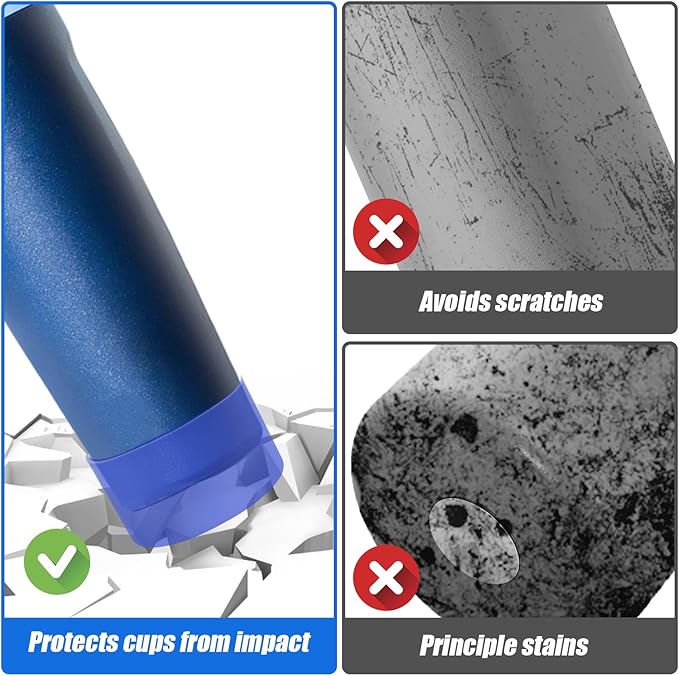 Mity rain 2PCS Protective Silicone Boots for Owala 30oz & 40oz FreeSip Sway Bottles & Tumblers - Accessories for owala, Enhances Stability & Prevents Scratches (Bright Blue) Mityrain