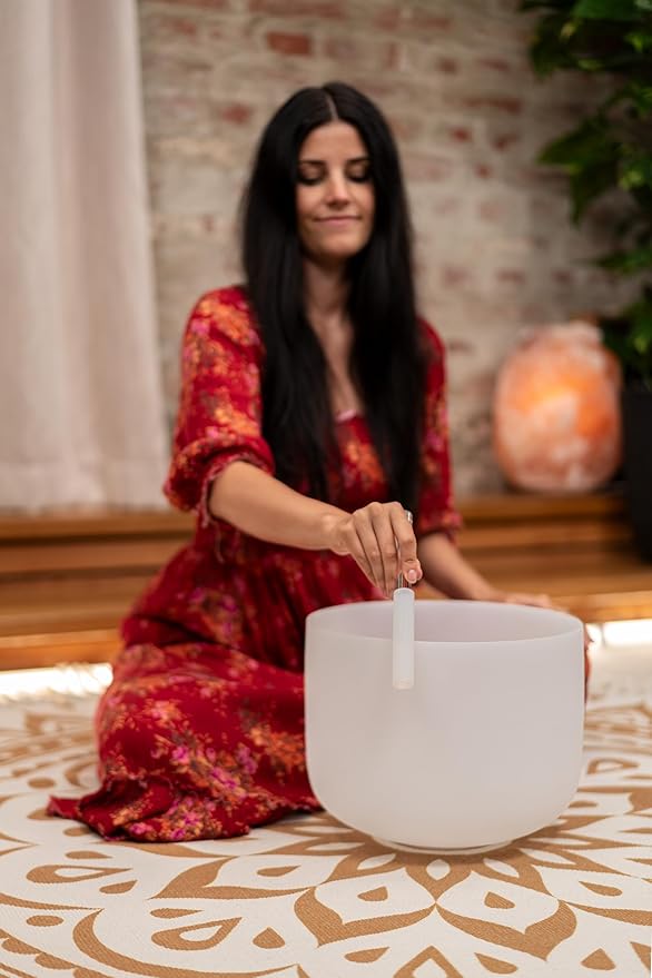 Crystal Singing Bowl Resonant Rod/Mallet — Silicone Coated Glass — Pure, Clear Tone for Meditation, ASMR, Yoga or Sound Baths, 2-YEAR WARRANTY - Bloomnest