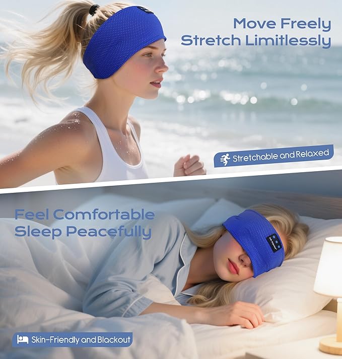 ink-topoint Sleep Headphones Bluetooth 5.4 Headphone, Sports Earphones with HD Stereo Speakers Breathable Sports Headphones for Running, Yoga, Travel, Sleeping, Ideal Gifts for Men Women - Bloomnest