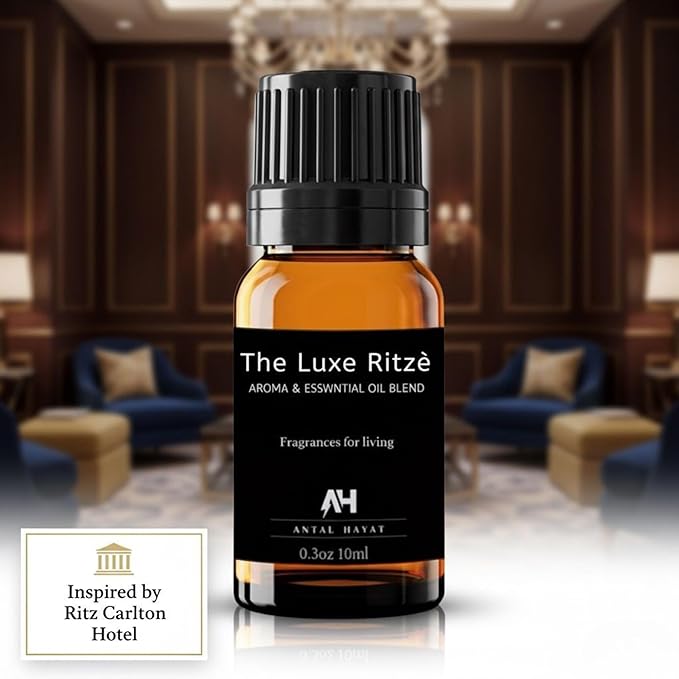 Hotel Diffuser Oil Inspired by The Ritz Carlton Hotel - Essential Oils for Humidifiers and Waterless Diffusers - Ritz Carlton Scent Diffuser Oil - Hotel Scents for Home - 10mL Glass Bottle & Dropper ANTALHAYAT