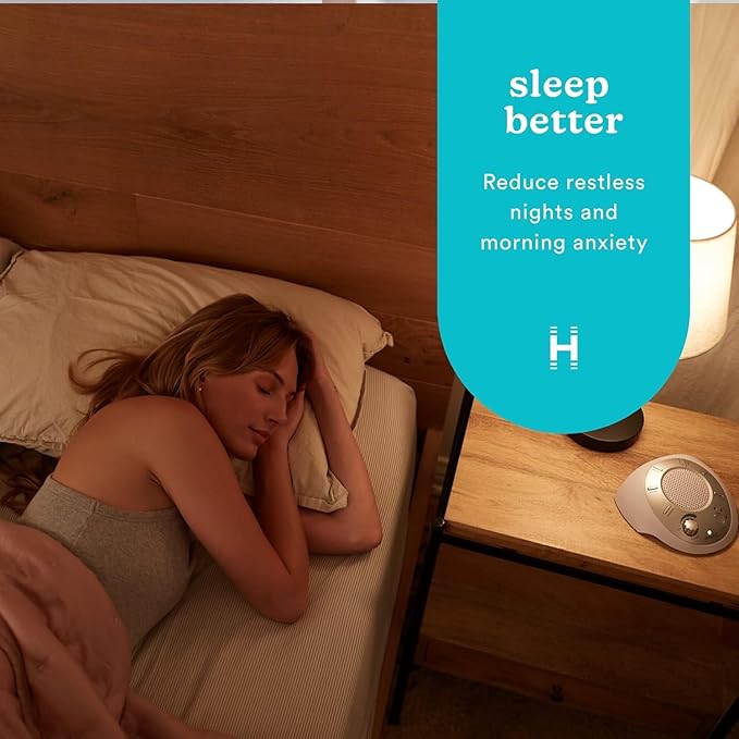 Homedics SoundSleep White Noise Sound Machine, Silver, Small Travel Sound Machine with 6 Relaxing Nature Sounds, Portable Sound Therapy for Home, Office, Nursery, Auto-Off Timer, by Homedics - Bloomnest