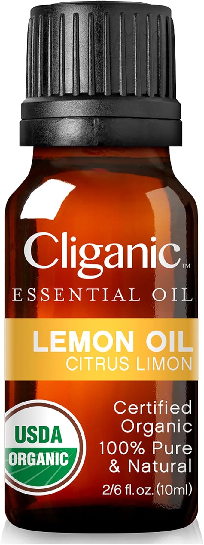 Cliganic USDA Organic Lemon Essential Oil, 100% Pure & Natural | Undiluted, for Aromatherapy, Household Cleaning | Non-GMO Verified (Packaging May Vary) Cliganic
