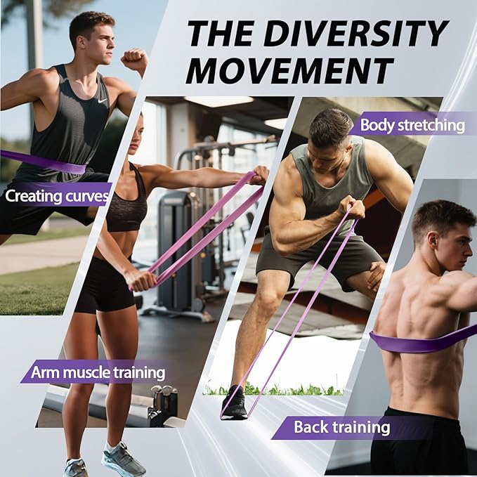 LEEKEY Resistance Bands Set for Pull-Up Assistance & Full-Body Training, Multi-Level Exercise Bands with Bag for Home Workouts, Physical Therapy, Strength Training (Men/Women) - Bloomnest