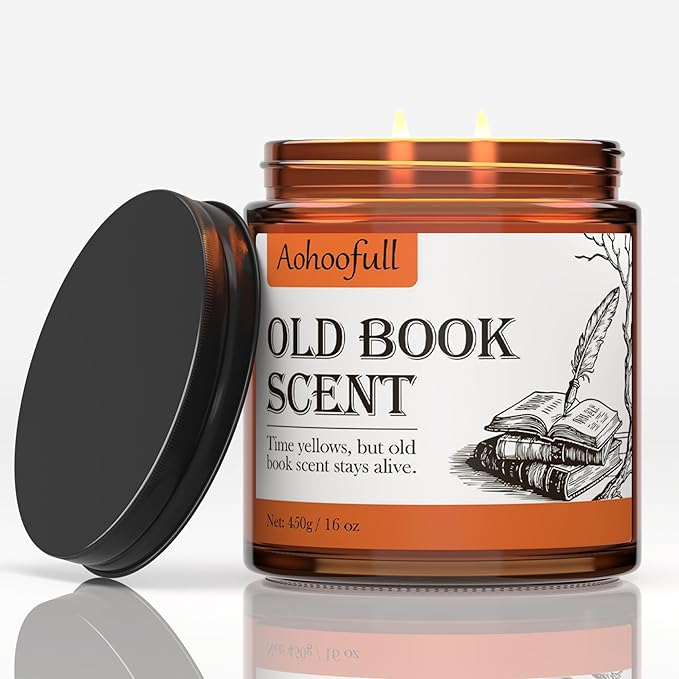 Scented Candles Gifts for Book Lovers,Soy Wax Candles,Inspired Gift Ideas for Readers,Women, Bookworm, Librarian, Men, Friend - Bloomnest