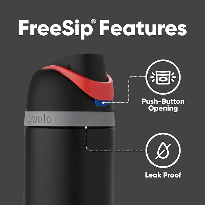 Owala Star Wars FreeSip Insulated Stainless Steel Water Bottle with Straw for Sports and Travel, BPA-Free, 24-Ounce, Darth Vader Owala